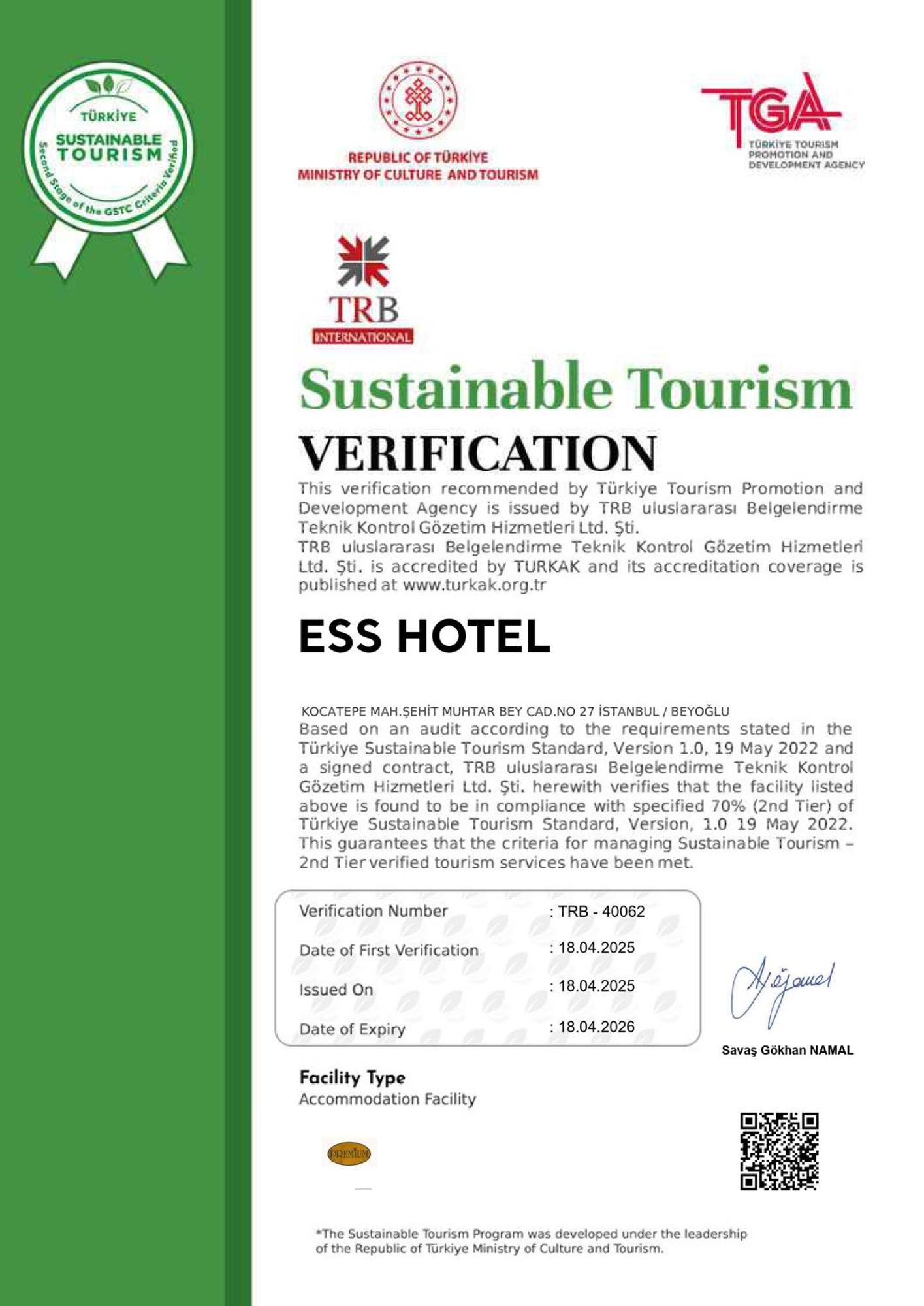 Ess Hotel Istambul Extérieur photo